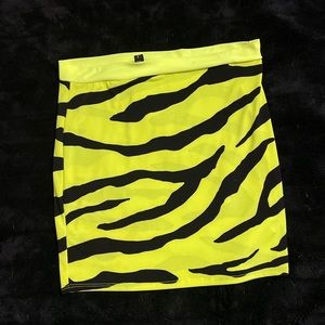 Neon mini skirt